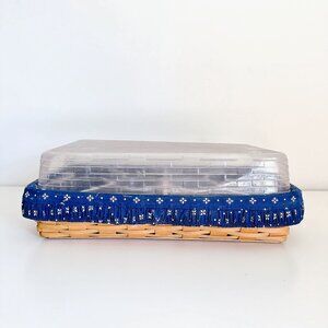 1998 LONGABERGER HOSTESS SERVING BASKET 19" X 15" X 7" 10 WAY DIVIDER TRAY